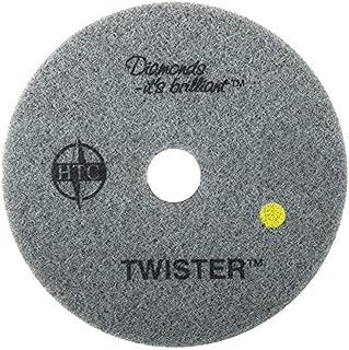 Americo Manufacturing 435420 Twister Yellow 1500 Grit Floor Pad for Step 2 Initial Polishing (2 Pack), 20