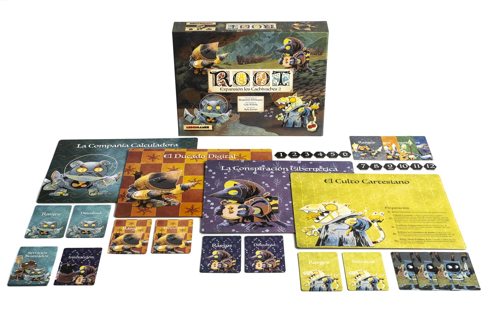 2Tomatoes Games – Root Espansione Cachivaches 2 | Espansione Root Gioco da Tavolo Spagnolo | Fazioni Automatizzate, Strategia e Craps | Gioco da Tavolo Root per 1-4 Giocatori
