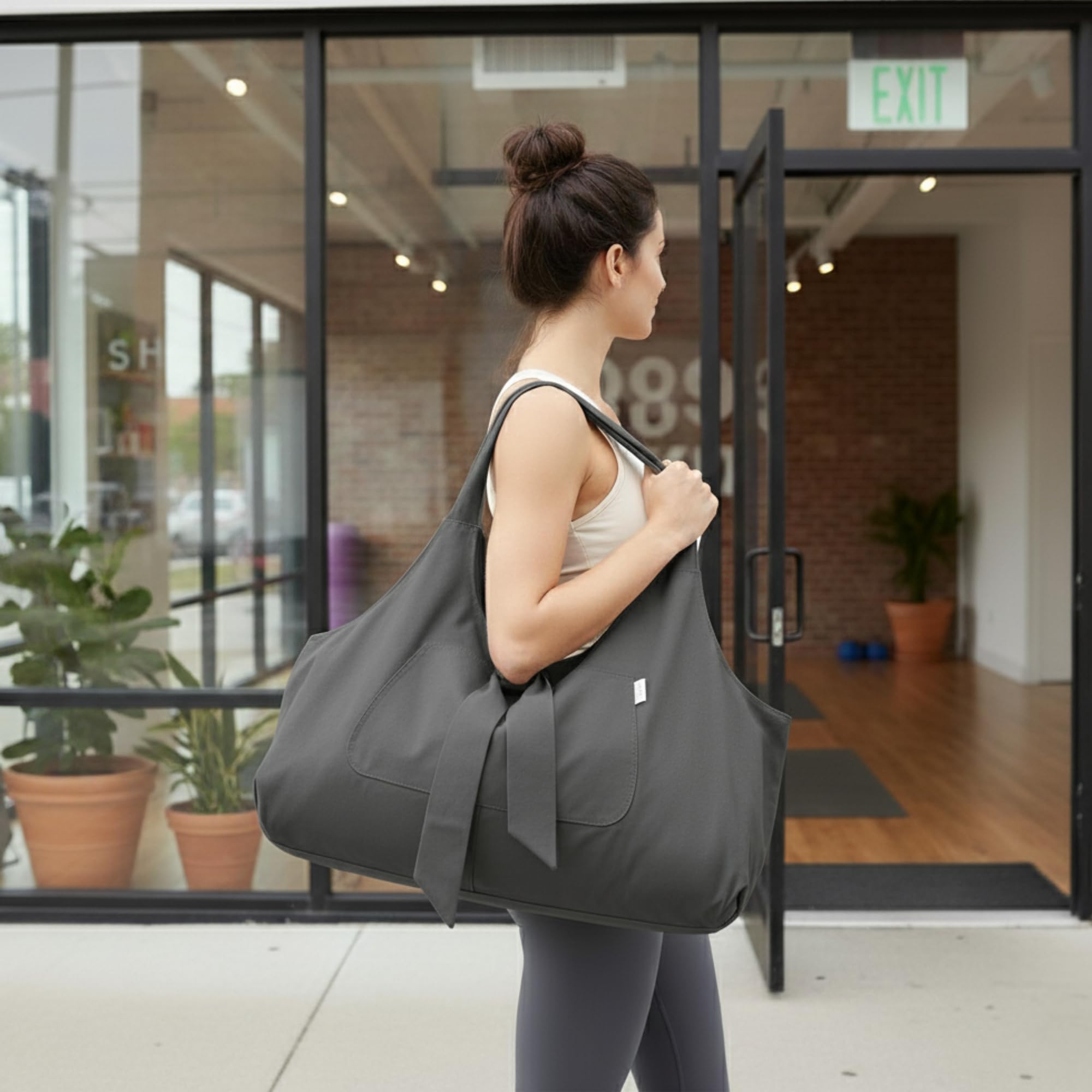 Yogiii Yogatasche YogiiiTotePro | Die Originale Yoga Tasche | Yogatasche Für Matte Und Zubehör | Yogamatte Tasche Groß Mit Seitentasche