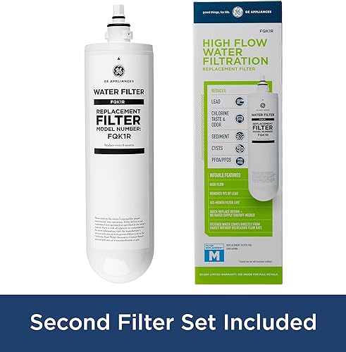 Miniatura 2 de GE Sistema de filtración de agua y filtro de una sola etapa para debajo del fregadero, reduce más de 95 impurezas, incluyendo plomo, cloro,