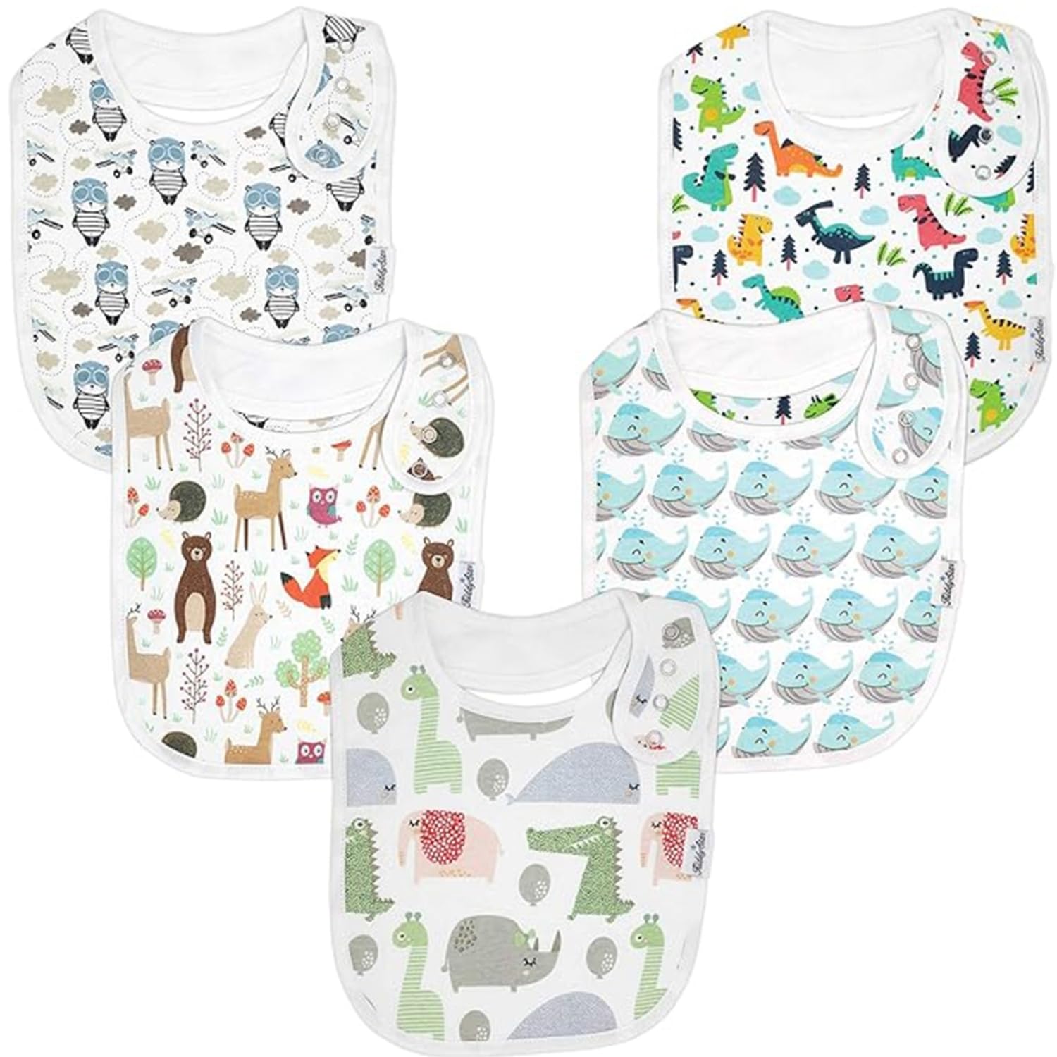 KiddyStar Organic Drool Bibs