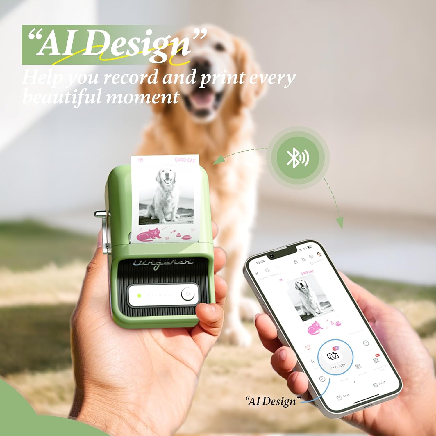 NIIMBOT Photo Papers Only for B21 Pro 300DPI Label Maker, Cute Cat Stickers for Kids, Beauty Memories (2.1''x3.4''-54x86mm) - Image 3