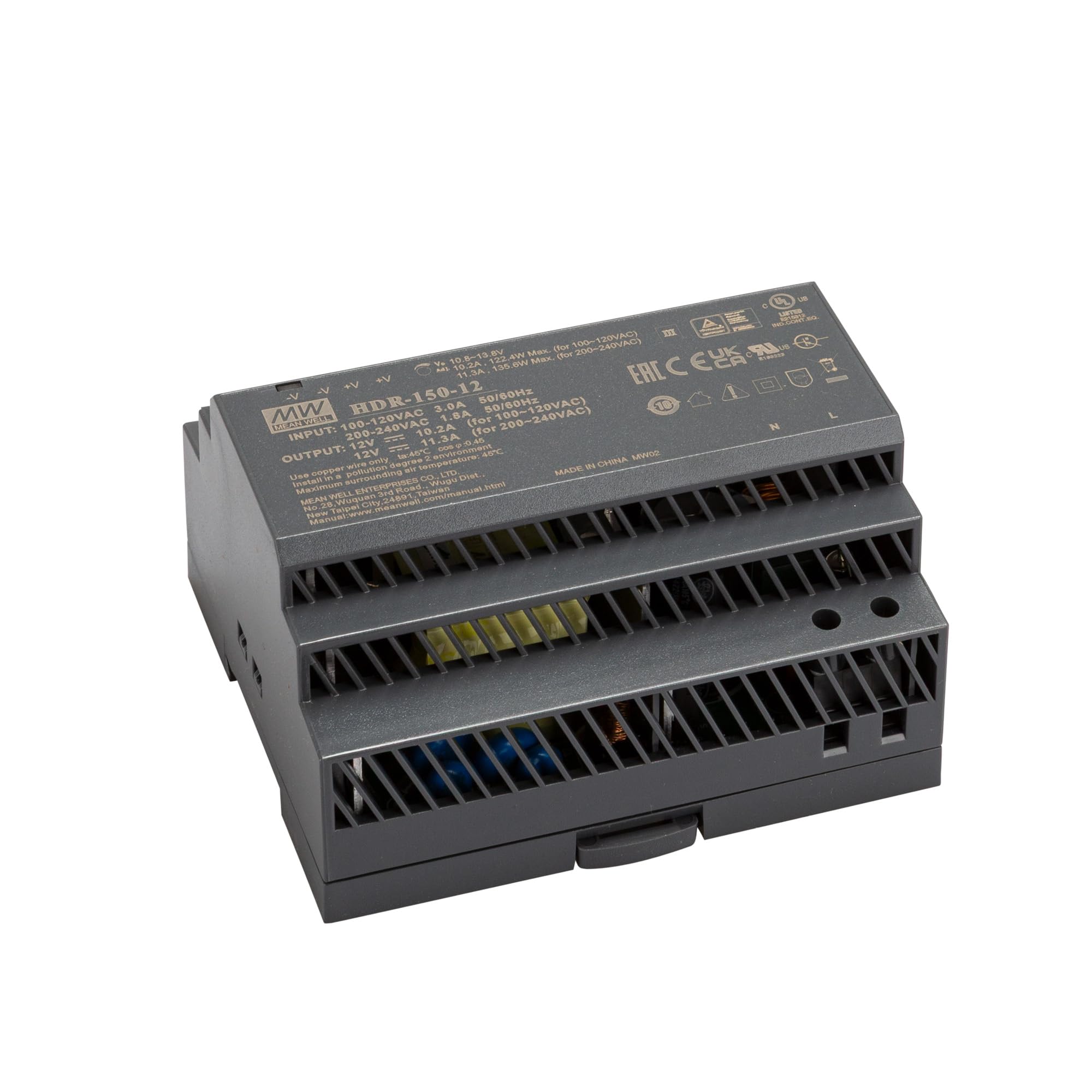 Mean Well HDR-150-12 zasilacz do szyny montażowej (DIN-Rail) 12 V/DC 135,6 W 1 x
