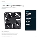 SXDOOL 120mm 12V Waterproof Cooling Fan, 38mm Thick, IP68 Design, 3-Pin FG gallery image