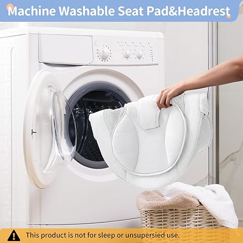 Miniatura 5 de LAREX Columpio eléctrico para bebé, balancín portátil para bebé recién nacido, 5 velocidades de balanceo con control remoto, 10 melodías