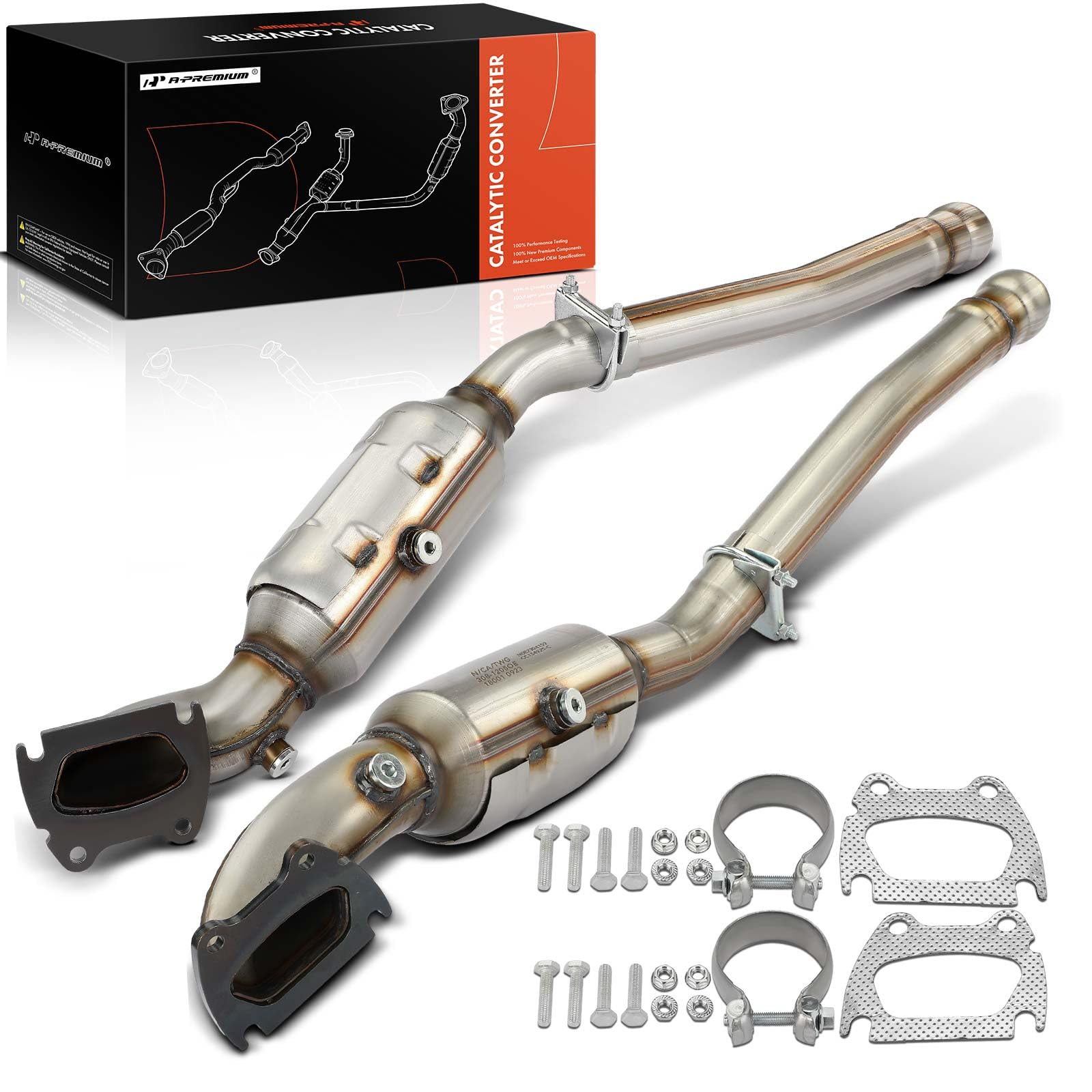 A-Premium Left and Right 2-PC Catalytic Converter Kit Direct-Fit Compatible with Jeep Grand Cherokee & Dodge Durango, 2013-2019, 3.6L, EPA Compliant, Replace# 68037894AE, 68036556AE