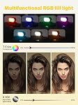 AOCHUAN Gimbal Stabilizer Face Tracking Without APP, 4 in 1 RGB Light Stabilizer, Handheld Portable Phone Tripod for iPhone&Android, Built-in Extension 108cm, M2PRO Black