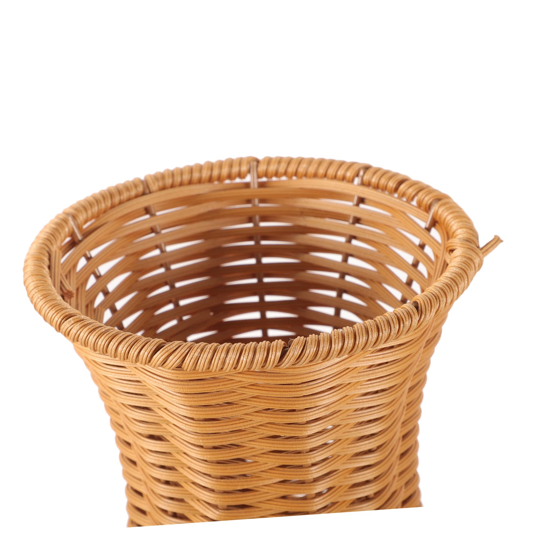 PRETYZOOM Jarrones Decorativos Grandes de Suelo, Fácil de Limpiar, Jarrón de Imitación de Ratán en Plástico, para Flores Secas y Oficina