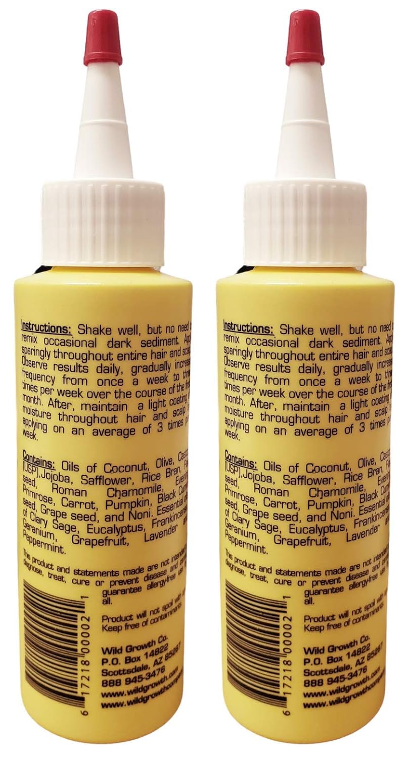 Wild Growth Light Oil Moisturizer, Clear, 4 Fl Oz (Pack of 2)