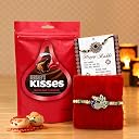 TIED RIBBONS Rakhi for Brother with Greeting Card Roli Tikka Chocolate Combo Gift Set - Designer Rakhi for Brother Bhaiya with Chocolates Pack gallery image