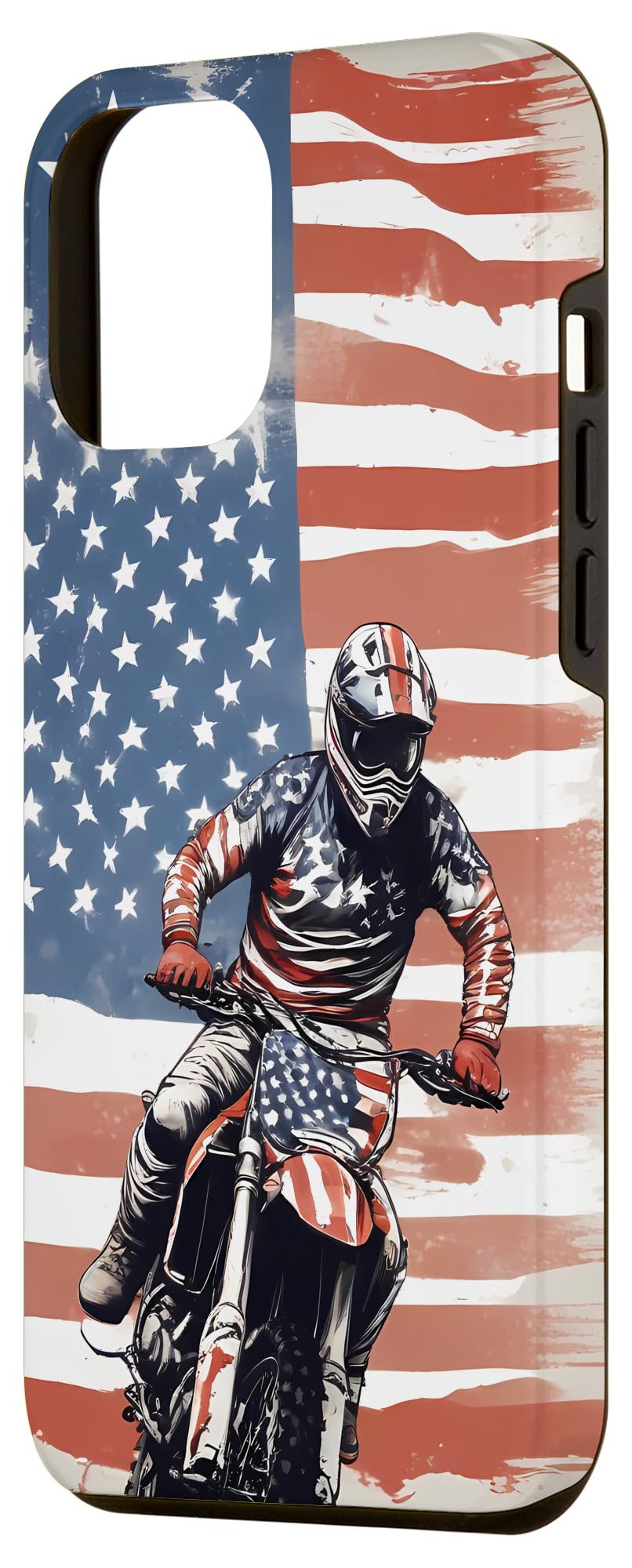 アメリカン乗り　iPhone 15 Pro Amazon.co.jp: iPhone 15 Pro Max アメリカ国旗 モトクロス レーシング