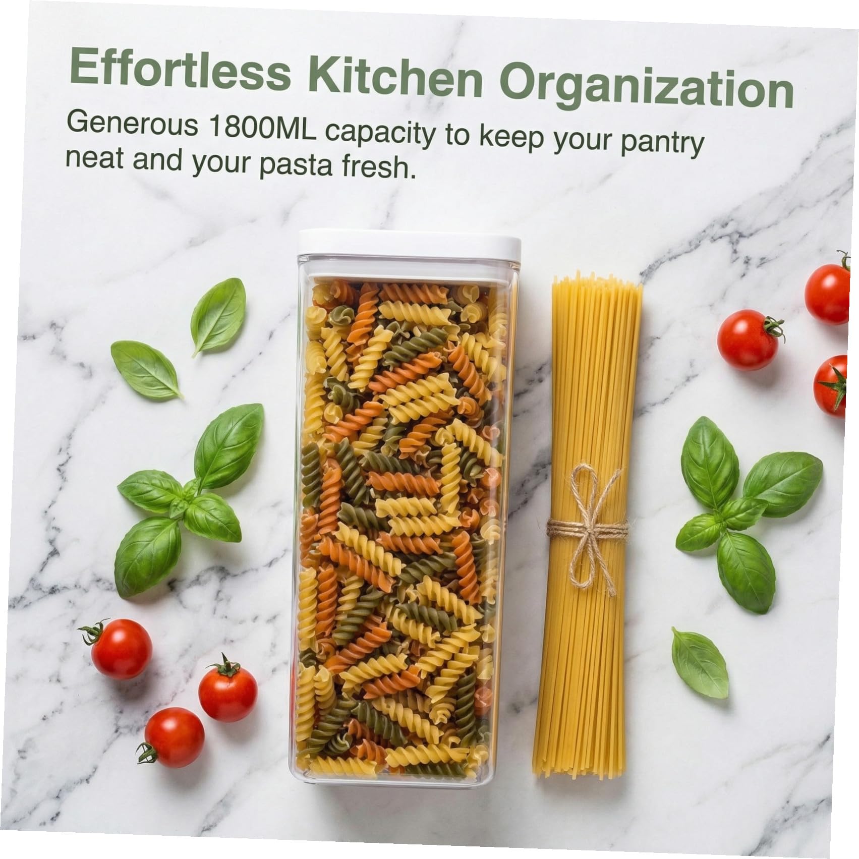 Alipis 4 Recipientes De Plástico Para Pasta Con Tapas Cajas De Almacenamiento Para Fideos Y Espaguetis En La Cocina.
