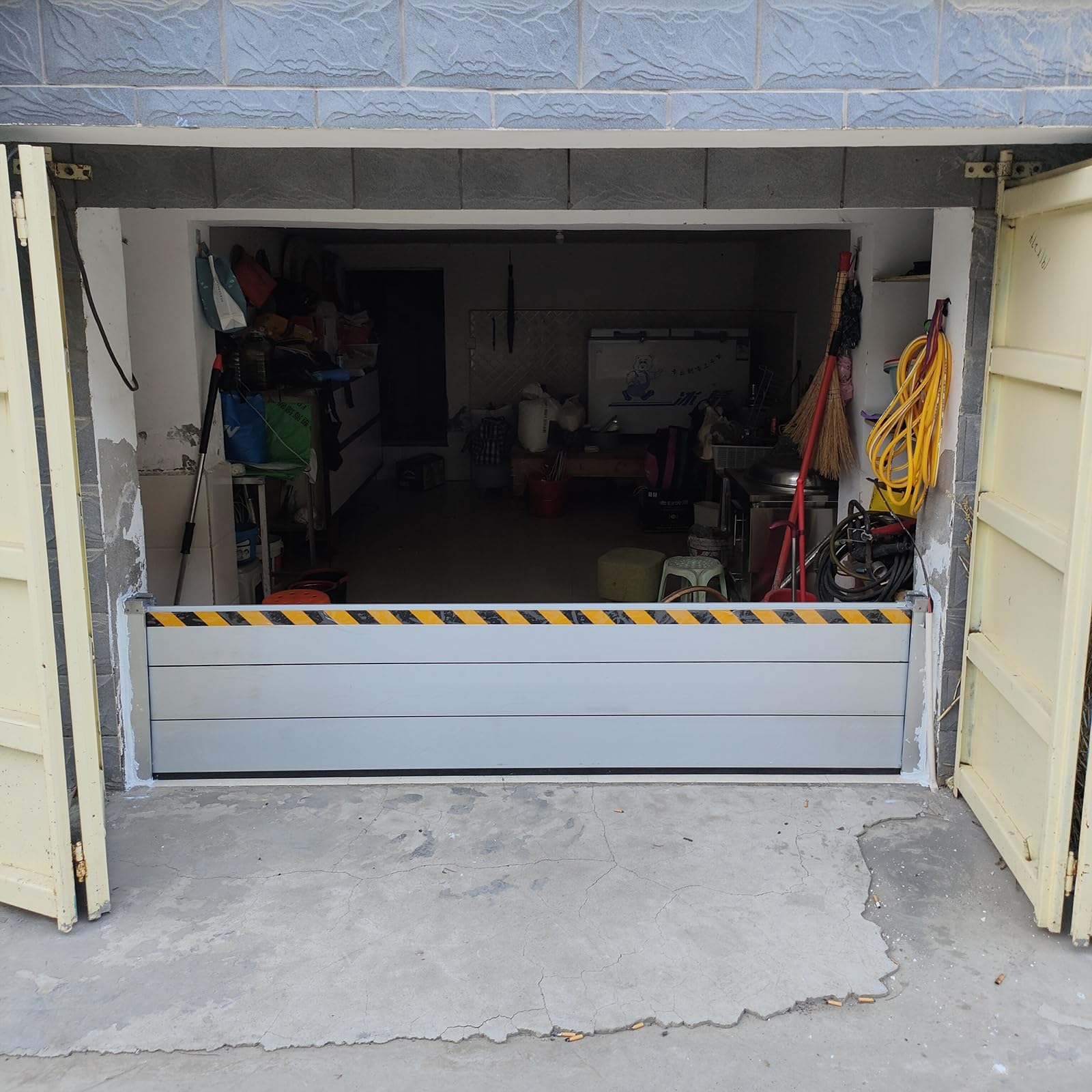 Barrera contra inundaciones de aluminio desmontable para entradas de garaje y casas