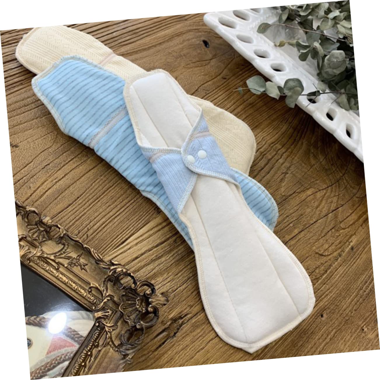 Beaupretty 3 Piezas compresas menstruales reutilizables toile almohadillas menstruales de algodon servilleta sanitaria almohadilla de algodón lavable almohadilla menstrual Almohadilla de tela