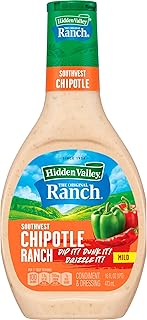 Hidden Valley Southwest Chipotle Ranch Topping and Dressing, 16 Fluid Ounce Bottle (Package May Vary)