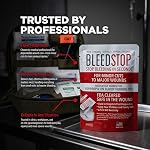 BleedStop First Aid Powder for Blood Clotting, Trauma Kit, Blood Thinner Patients, Camping Safety, and Survival Equipment for Moderate to Severe Bleeding Wounds or Nosebleeds 5 Pack 15g