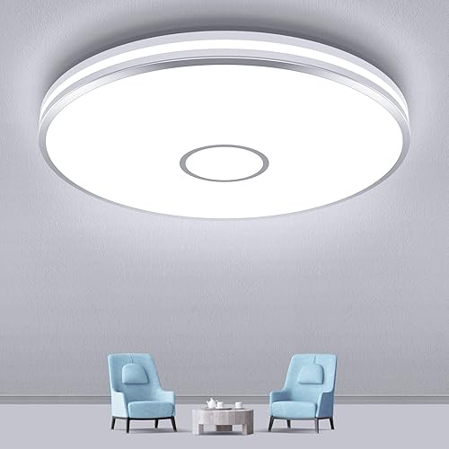 Airand LED Flush Mount Ceiling Light Fixture, 15 Inch LED Ceiling Lights 5000K 3800LM Water-Proof Round Modern Lamp for Bedroom Kitchen Dining Room Hallway Laundry Warehouse Daylight Lighting