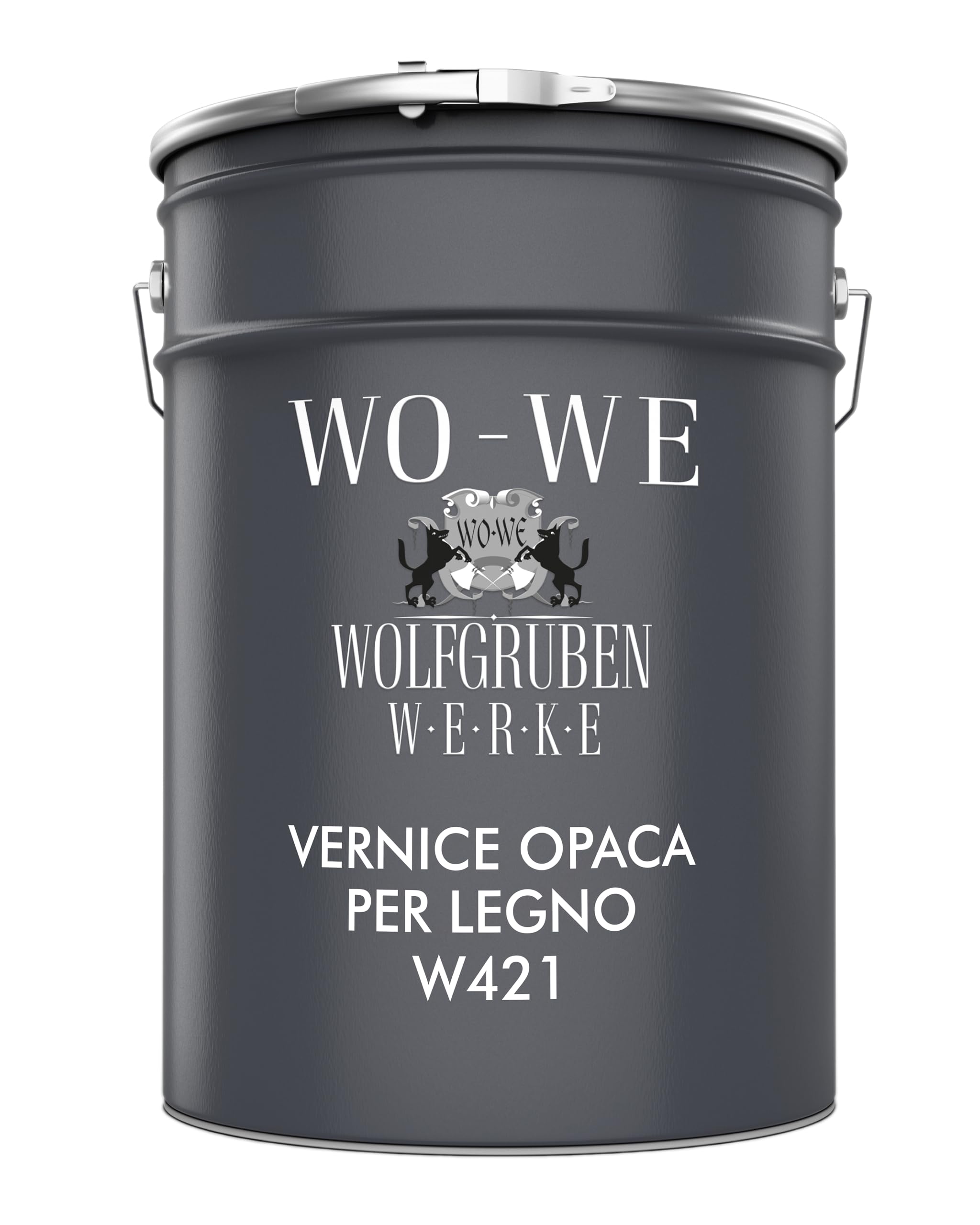 Pittura colorata opaca per legno vernice acqua mobili protettiva W421 Bianco puro sim. RAL 9010 - 2.5L