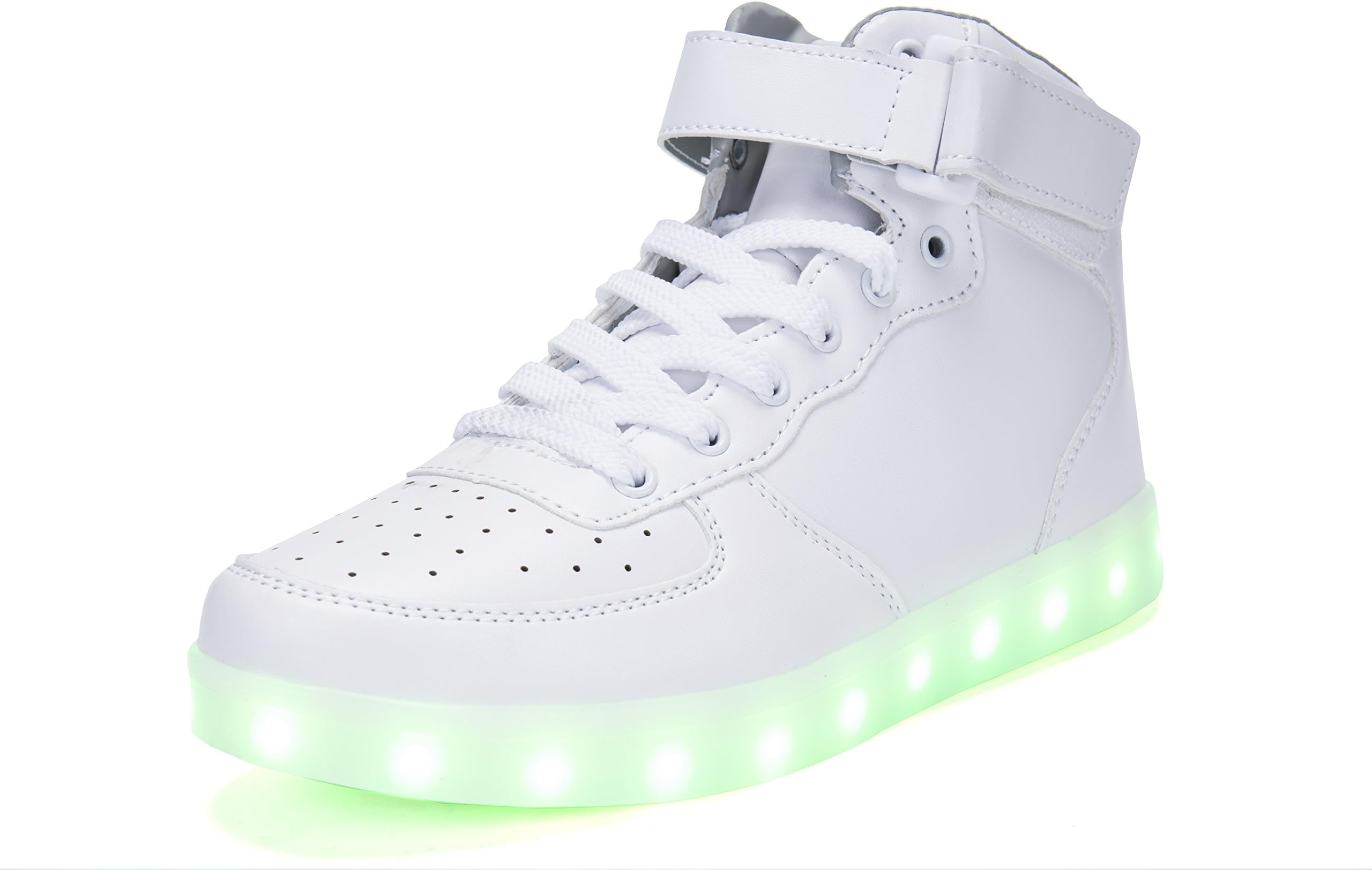 Light Up Shoes Hoverkicks Big Kids Super Nova (White) with Remote Control for Led Sneakers