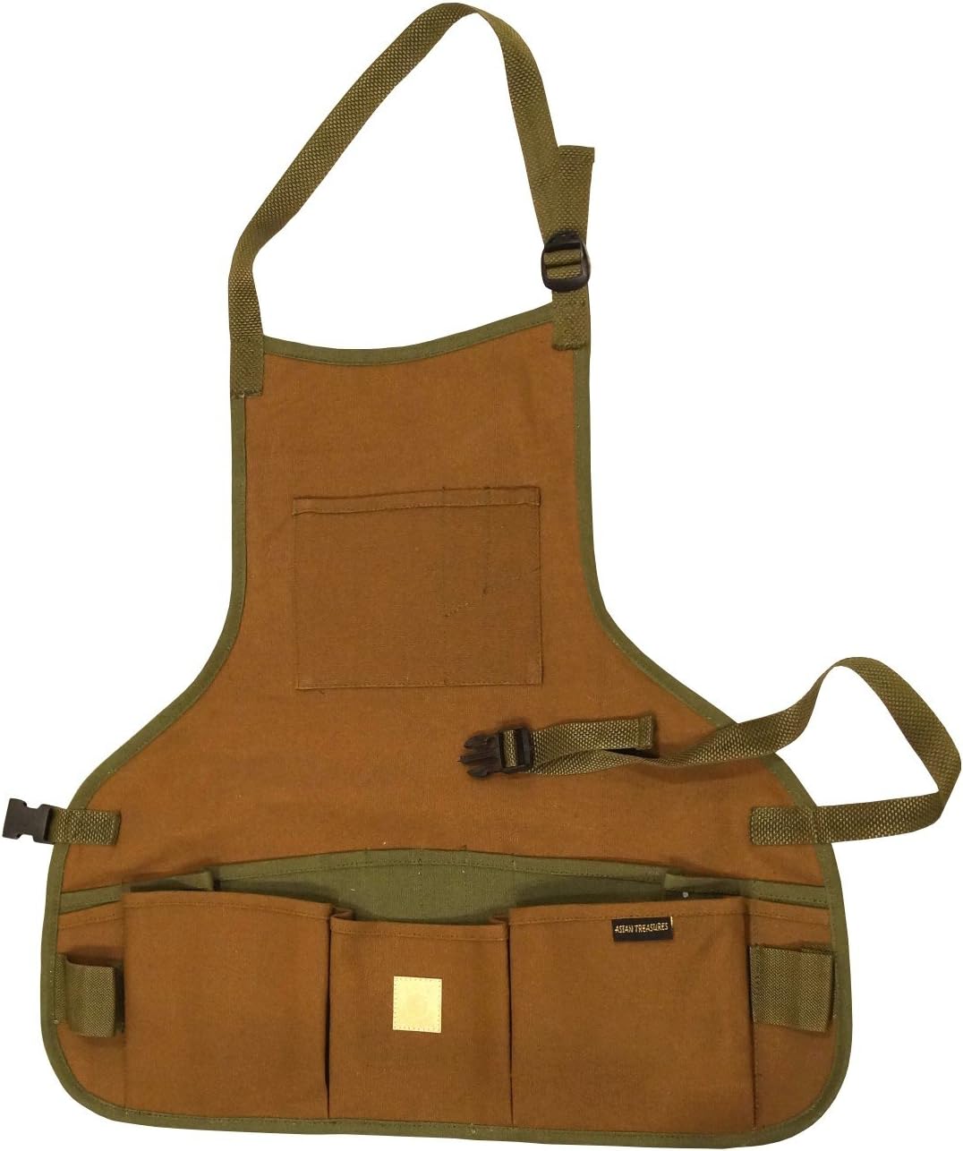 Asian treasures TA 150003 Dyed 100% Natural Cotton Canvas 16 Pocket Tool Bib Apron