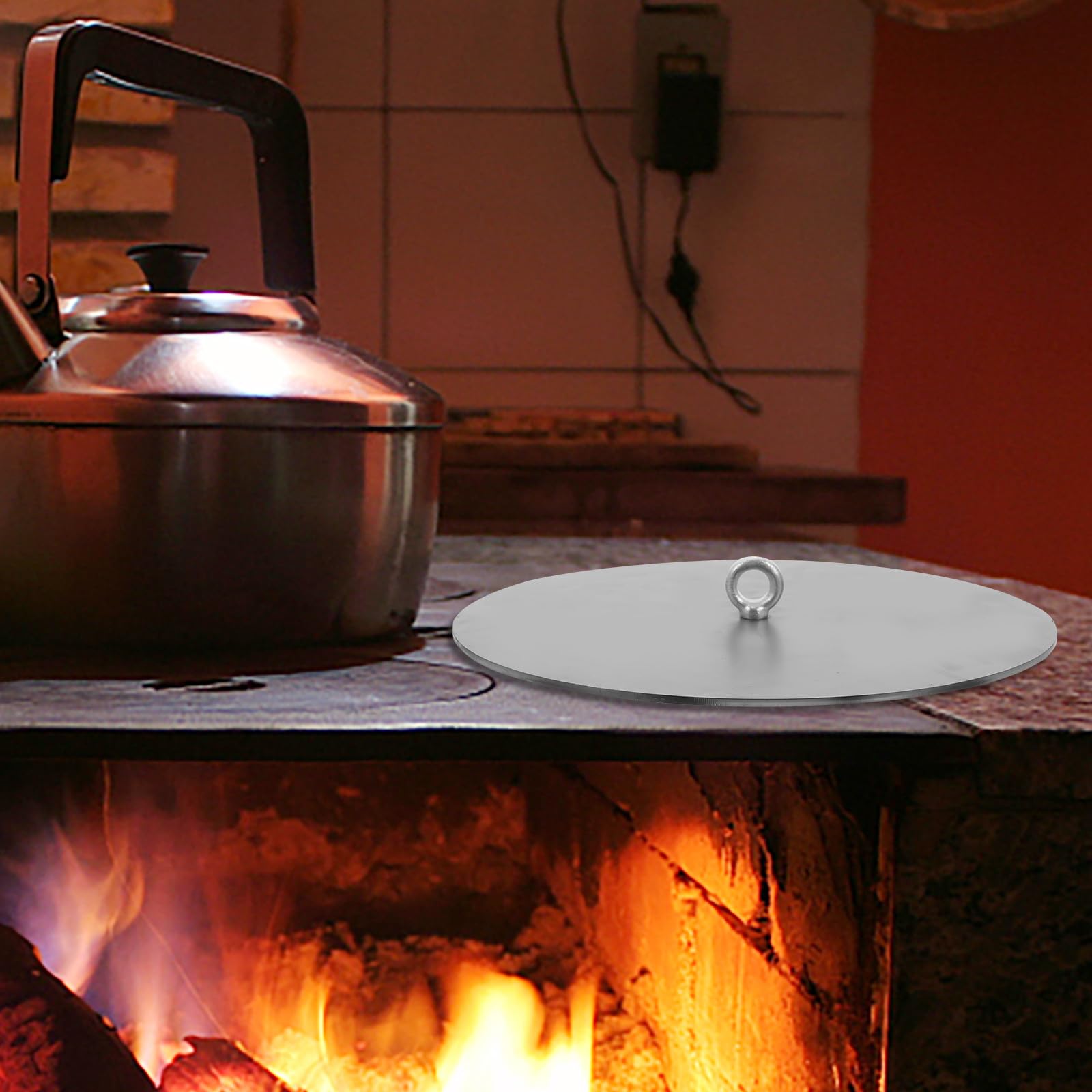 Tapa de Estufa de Hierro Gruesa para Cocina de Gas Multifunción Resistente y Duradera, Adecuado para Uso en Hogar y Hotel, Cubierta de Repuesto para Quemadores