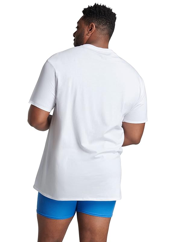 Fruit of The Loom Men's Premium Tag-Free Cotton Undershirts (Regular and Big & Tall), Tall Man - Crew - 6 Pack - White, X-Large by Fruit of the Loom - Image 3