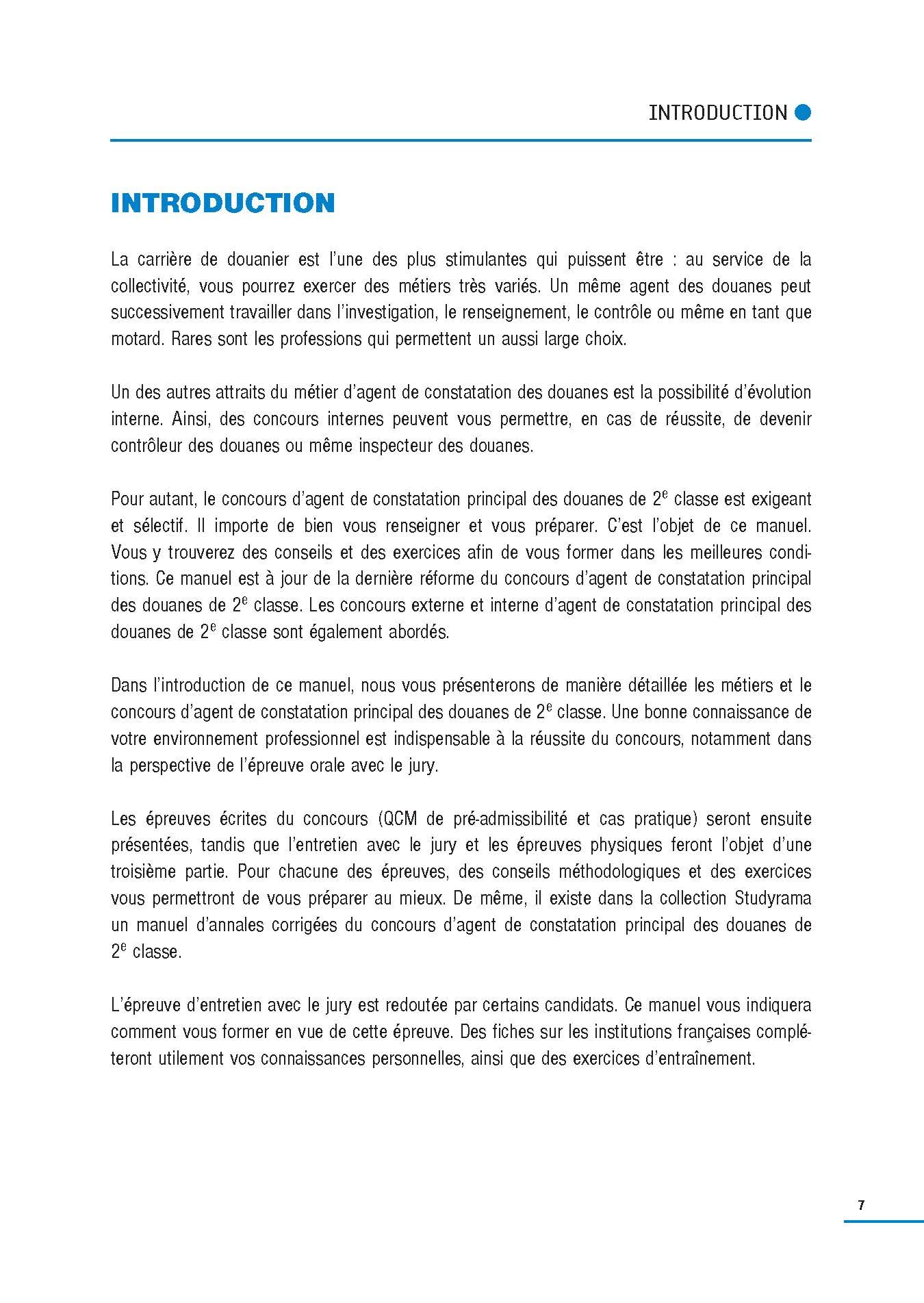 Agent de constatation principal des douanes de 2e classe – Tout-en-un: Concours externe –?Concours interne