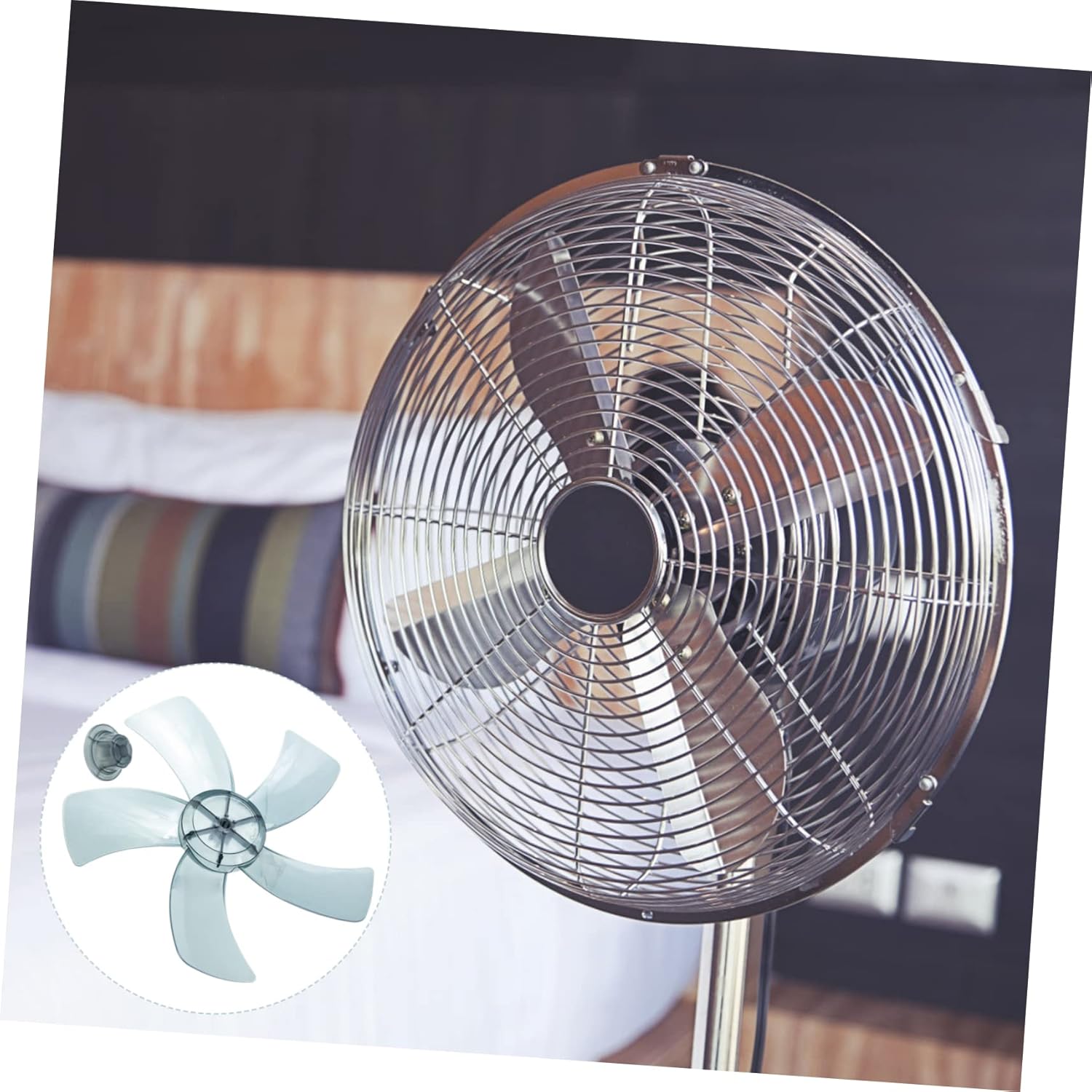 Cabilock 3sets Plastic Fan Blades Replacement Blades for Standing Pedestal Fans Easy Installation Lightweight Material Compatible for Home Cooling