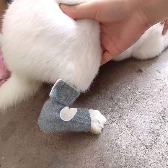 1 Pair Rabbit Socks for Sore Hocks Elbow Protective for Bunny Recovery and Relief Wound Pain