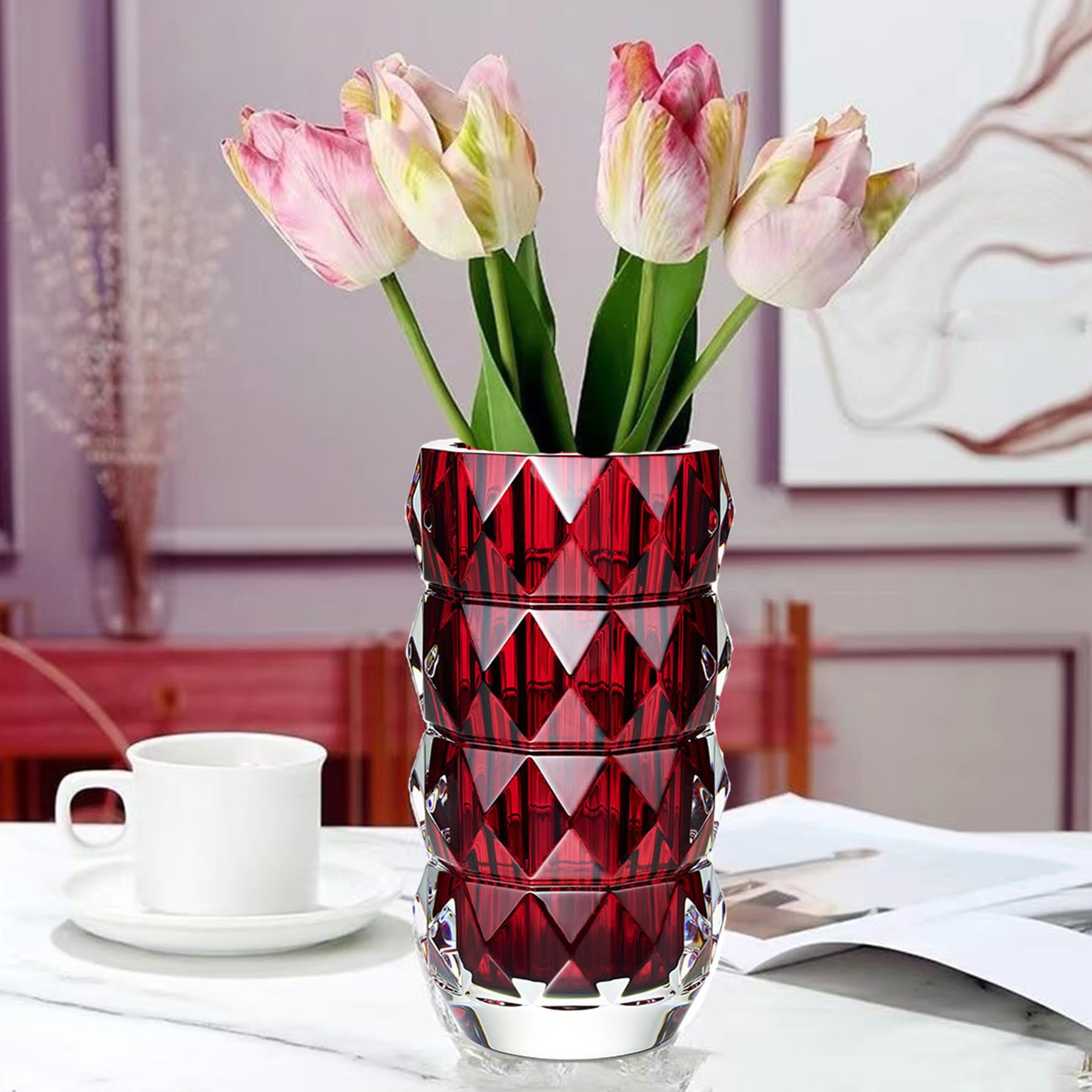 Web 家具・インテリア Baccarat クリスタル花瓶 モダンデザイン