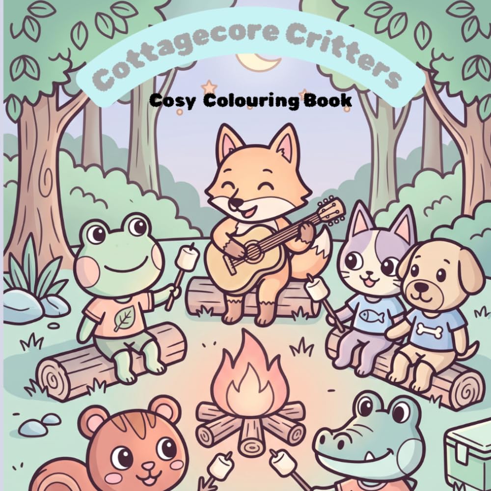 Cottagecore Critters: Cosy Colouring book