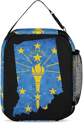 Miniatura 3 de Indiana State Map Insulated Lunch Bag for Women Men Reusable Lunch Box Tote Bag for Work Travel