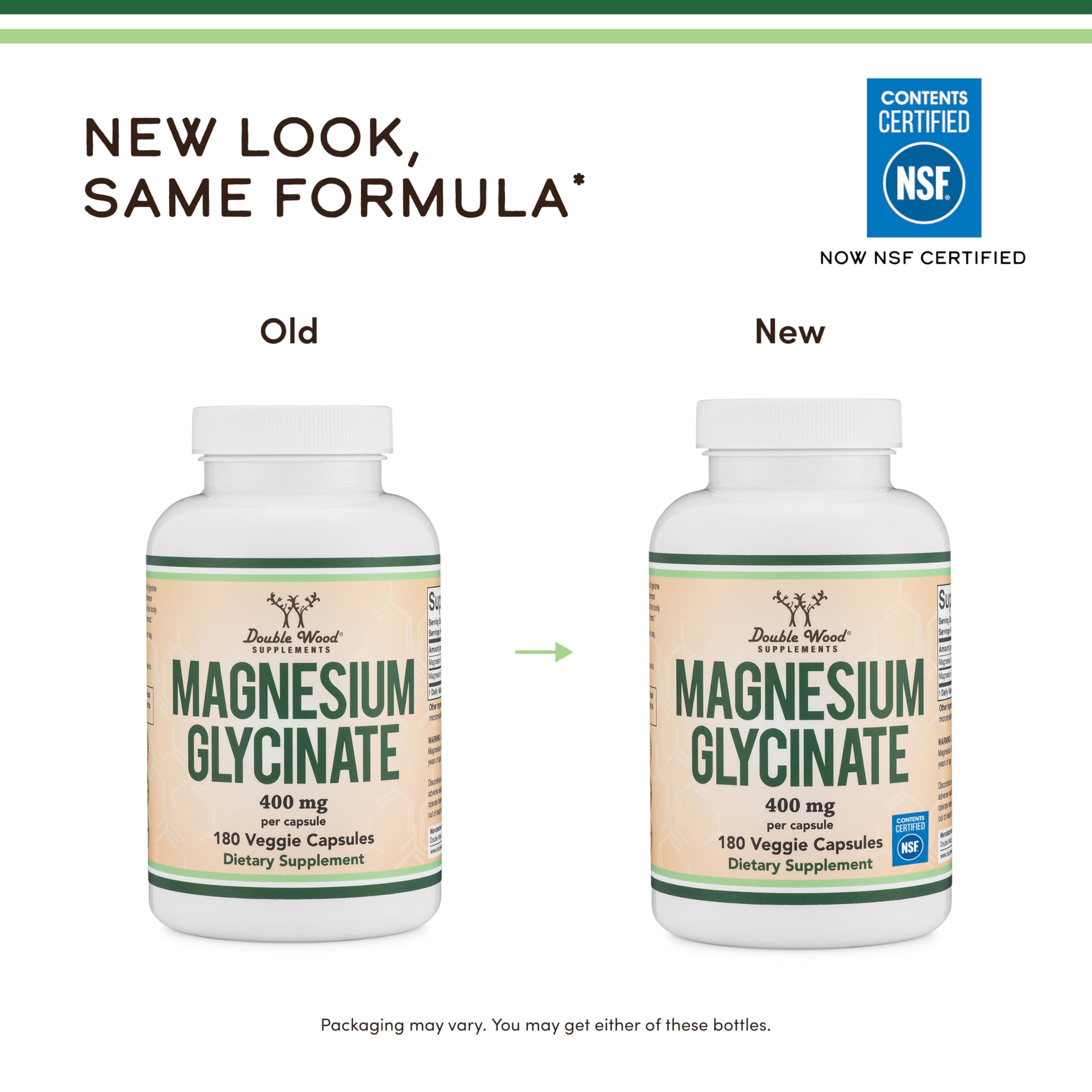 Magnesium Glycinate 400mg | 180 Capsules | Sleep, Muscle, & Heart Support | Vegan, Third Party Tested, Gluten Free, Non-GMO, by Double Wood Supplements - 3