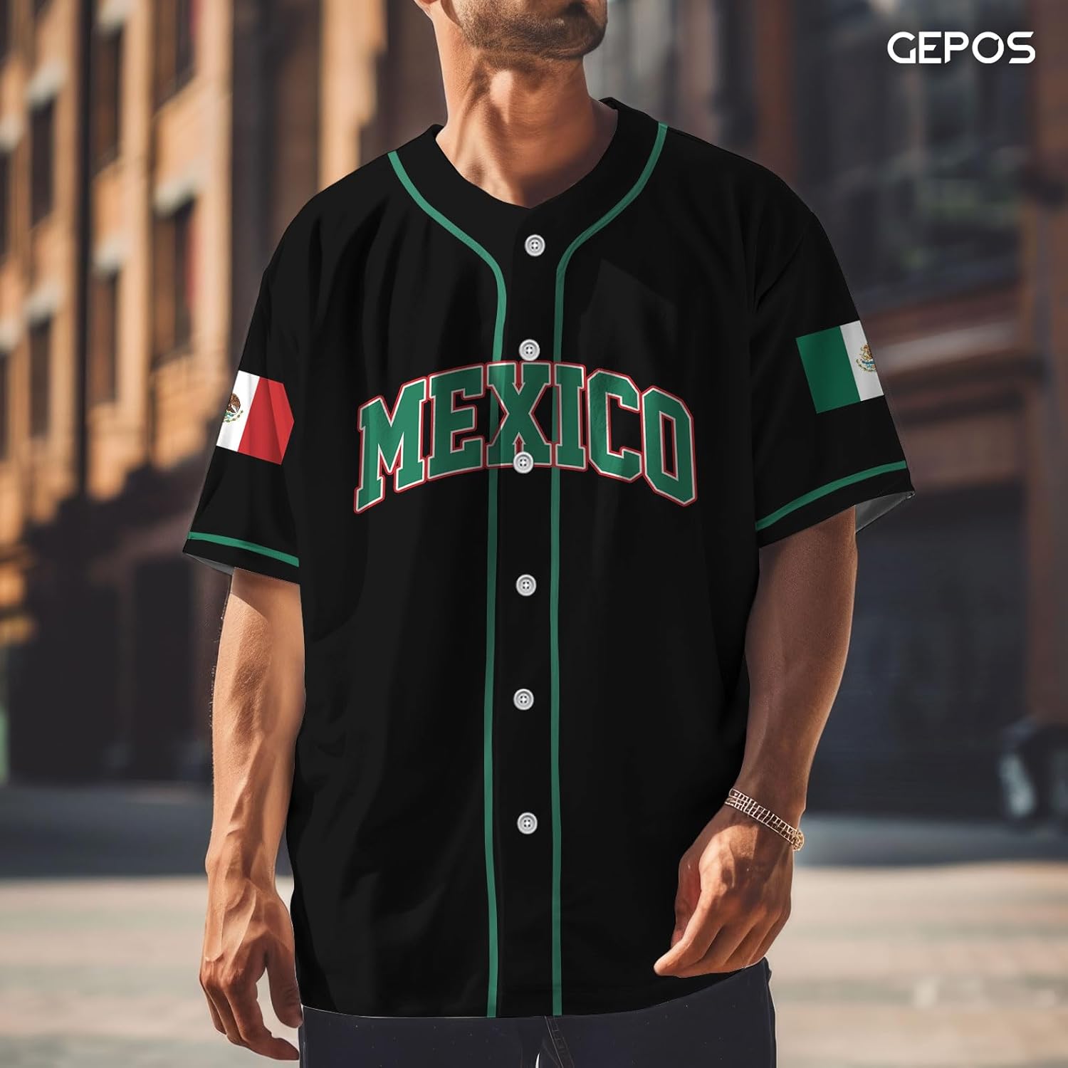 Men's Classic Baseball Jersey - Short Sleeve Button Down Hip-Hop Streetwear Shirt - Lightweight Breathable Mesh Fabric