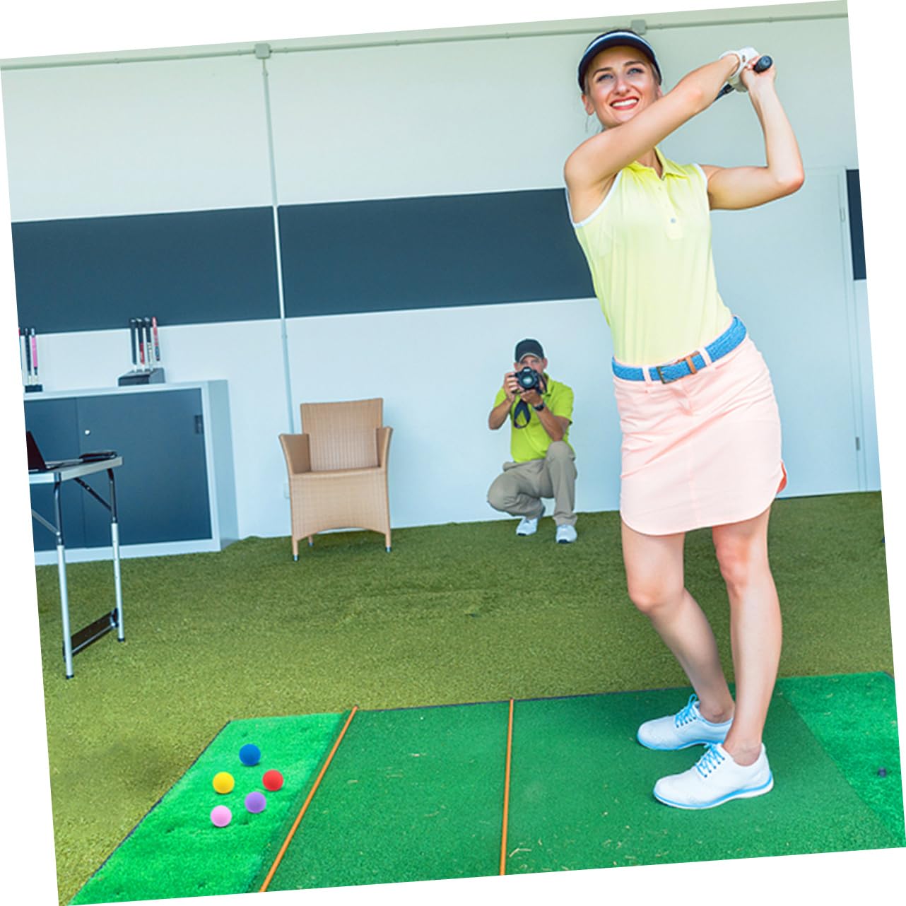 HEMOTON Golf Juegos The Game Bolas Qteden Juego Ball Entrenamiento Interior Práctica para Pelota para Practicar Pelota De Entrenamiento Caucho Sintético