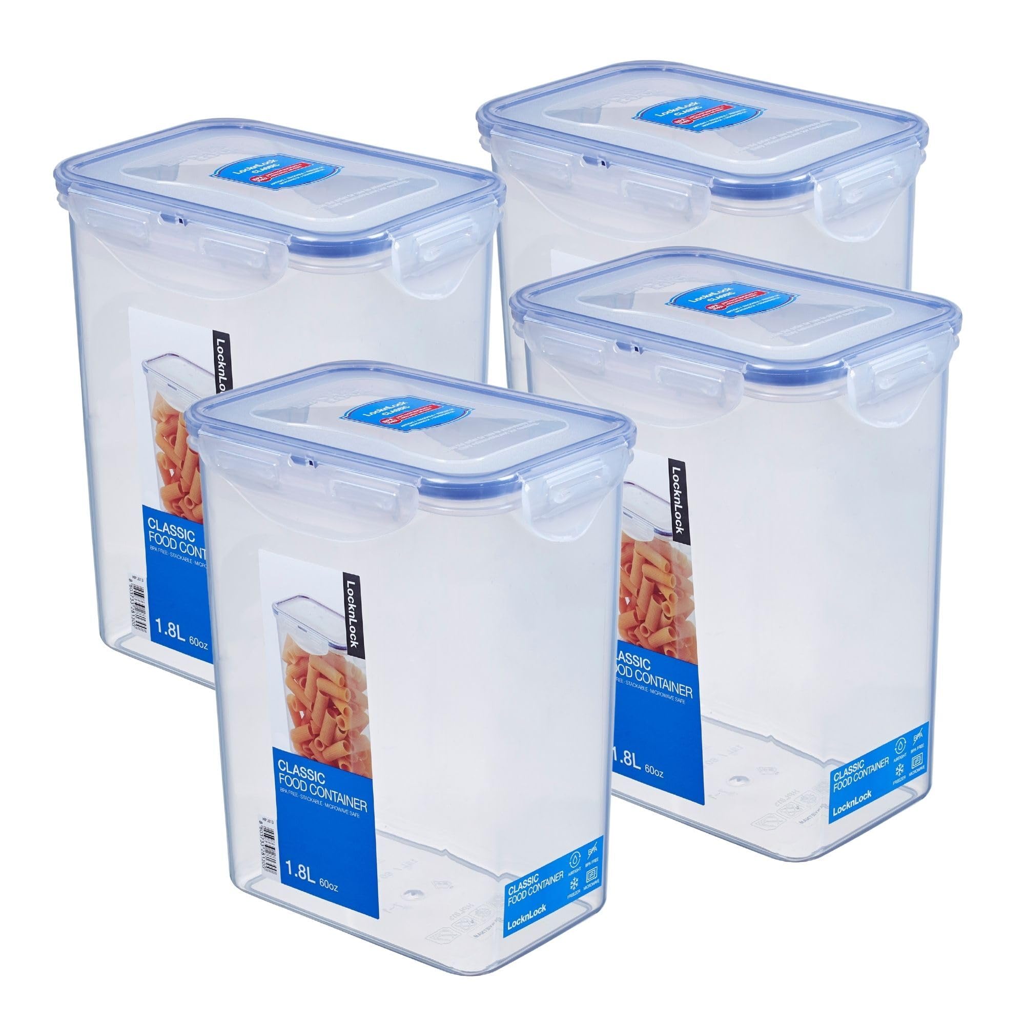 Locknlock Classic Clear Rectangular Plastic Reusable Airtight Food Storage Container 1.8L from B&Q