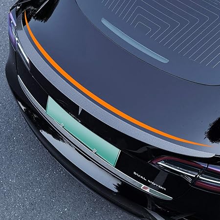 Fit for Tesla Model 3 Spoiler Wing Car Rear Spoiler Carbon Fiber Pattern Kit Tesla Model 3 Accessories (Glossy Carbon Fiber Pattern)