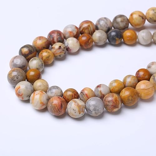Miniatura 2 de Cuentas sueltas redondas de Ágata Crazy Lace de 8MM, cuentas de gemas naturales, cuentas de piedra energética de cristal para hacer joyas, pulseras