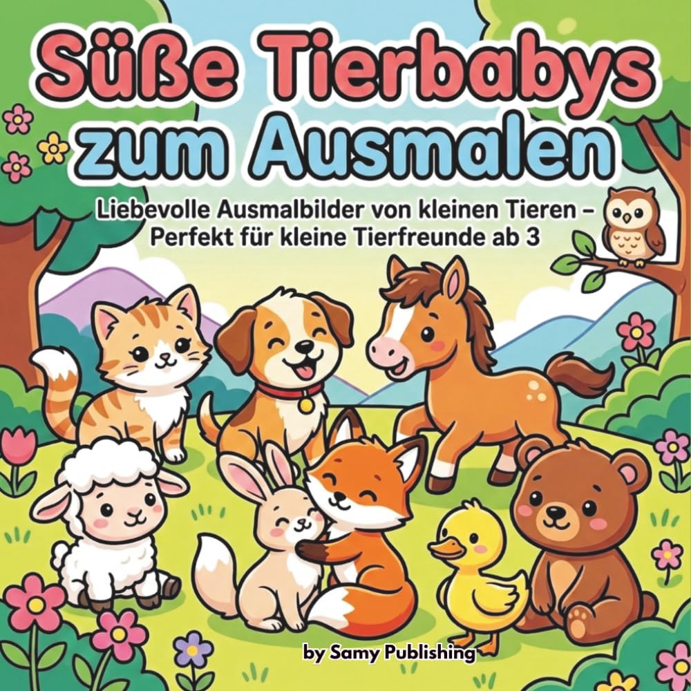 Mein erstes Tierbabys-Malbuch: Niedliche Babytiere einfach ausmalen – Große Motive für Kinder ab 3 Jahren