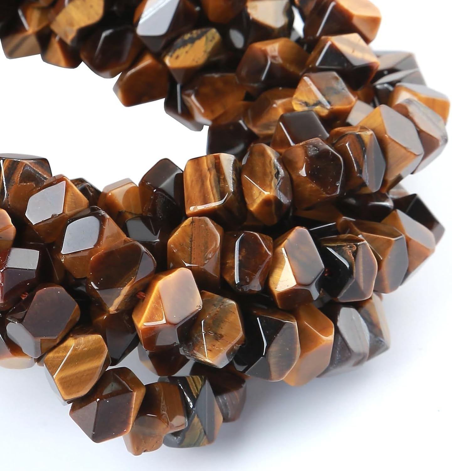 Naturalne koraliki z prehnitu 15 cali 6x11mm kryształowe pacjorki do wyrobu biżuterii, Żółte Oczko Tygryse, 6x11mm 15In