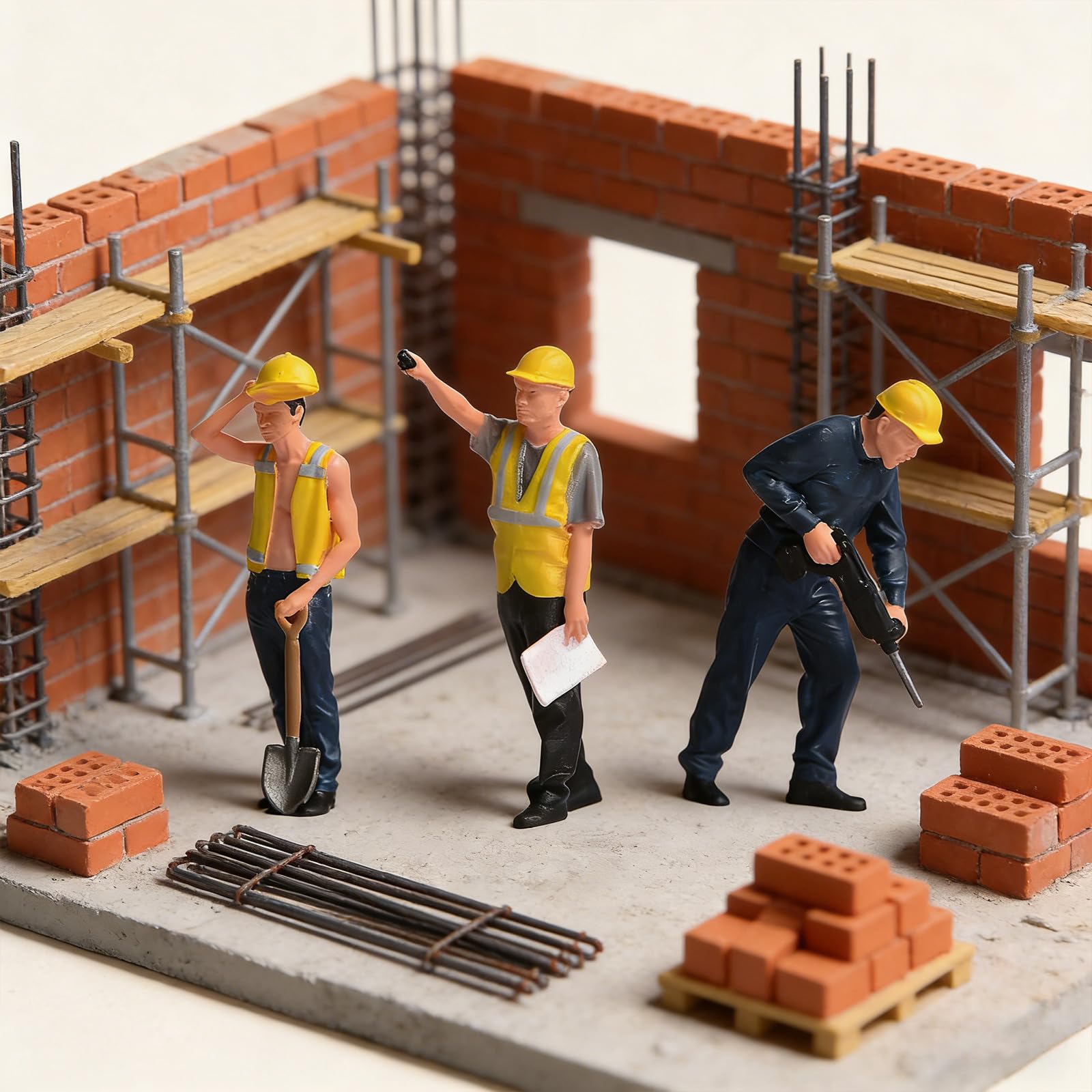 Set miniature Laborer, sculture in resina in 1: 64, B