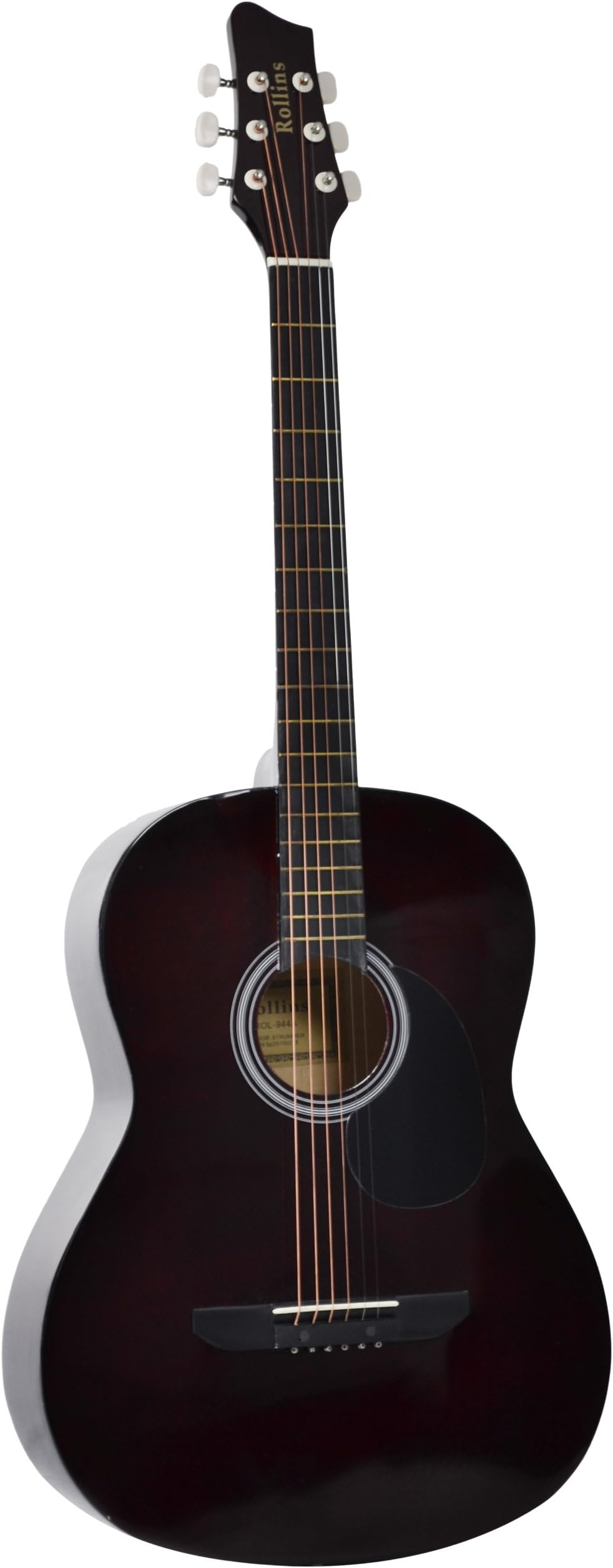 Rollins ROL-944Bk Jr. Strummer Steel String Dreadnought Acoustic Guitar