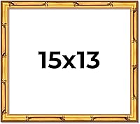 Vista 188 de Poster Palooza Marco de madera maciza de bambú dorado de 12 x 8 pulgadas con acrílico UV, respaldo de tablero de espuma y accesorios para colgar