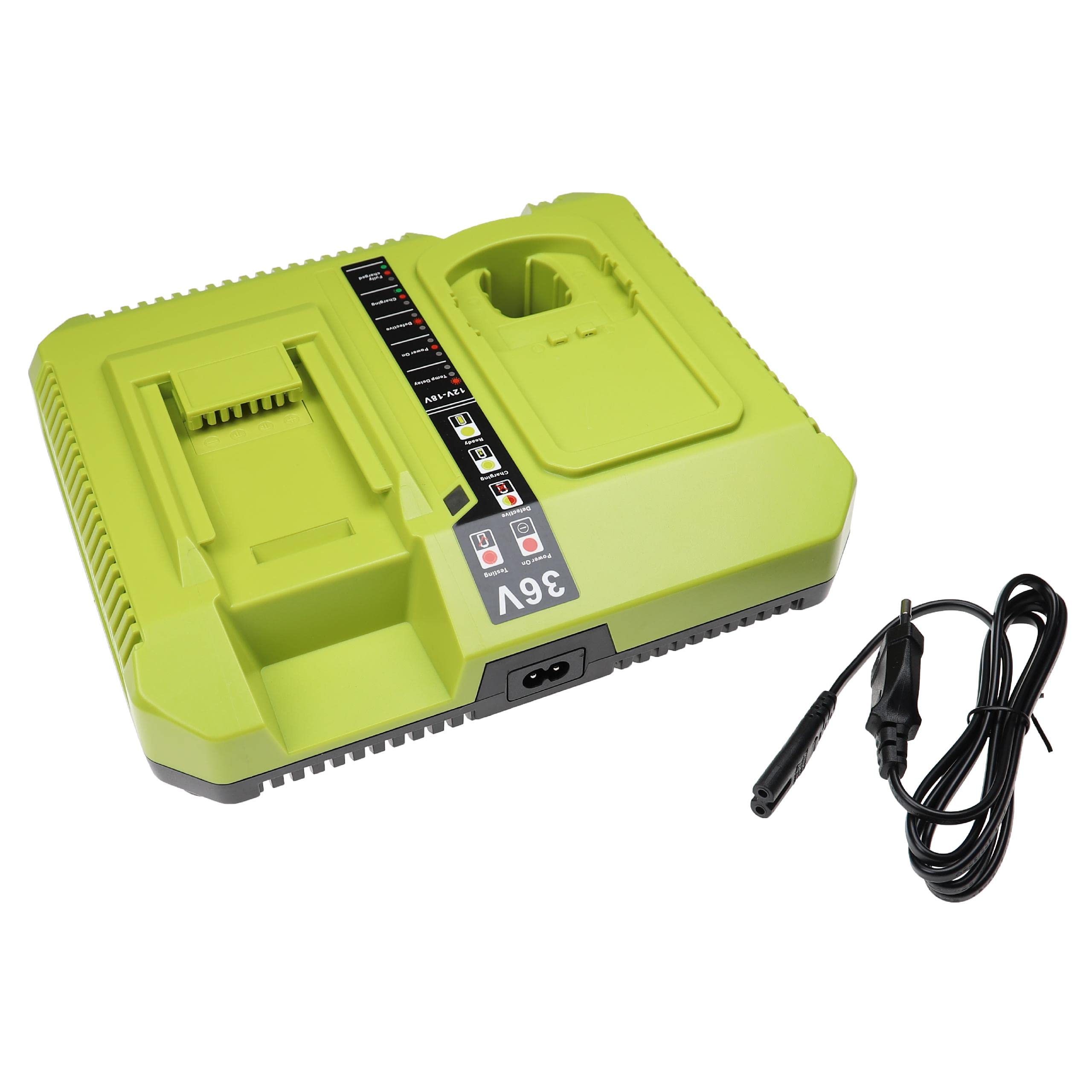 vhbw Chargeur Double Compatible avec Ryobi BPL3626 | BPL3626D, BPL3640, BPL3640D batteries Ni-Cd, NiMH, Li-ion d'outils / de tondeuse