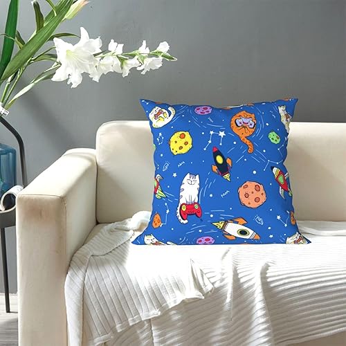 Miniatura 5 de Aimeryup Throw Pillow Covers 12x12 Inch Funny Cat Universe Decorative Pillow Covers Cushion Covers cojines decorativos para sala Pillow Cases Cute