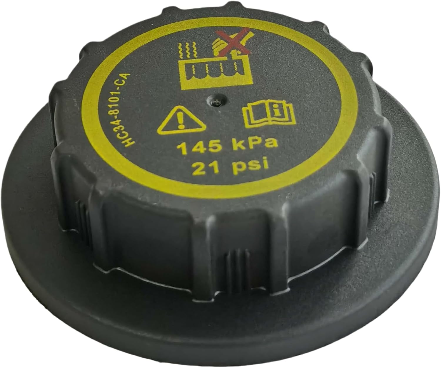 HC34-8101-CA 145KPa，21PSI Coolant Reservoir Cap Fit for Ford F250 F350 F450 F550 2015-2019 Series Models