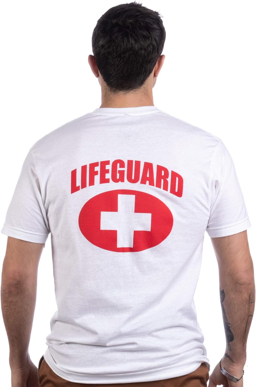 Ann Arbor T-shirt Co. Lifeguard - Red Lifeguarding Unisex Uniform Costume Life Guard T-Shirt for Men Women - Image 5
