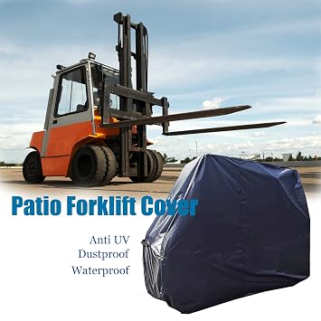 J&C Forklift Cover, Heavy Duty 420D Polyester, Waterproof, Anti UV Sun Protection, Dustproof, Black, 100 x 45 x 80'