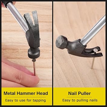DOITOOL Mini Claw Hammer 5 Pack Small Hammer for Seamless Nails 6.69 in Portable for Home Repairs Car Maintenance Outdoor Use Repair and Install Tool