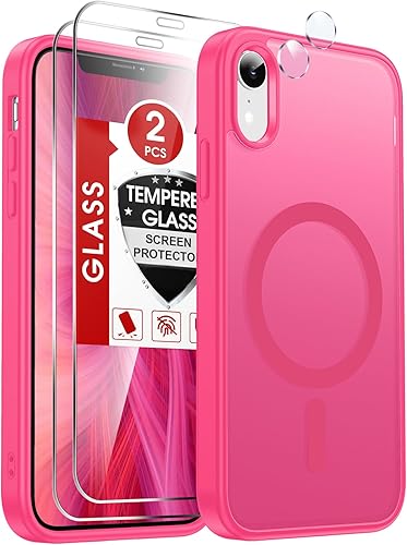 Miniatura 101 de LeYi Funda para iPhone XR: con protector de pantalla X2 + 2 funda para cámara [compatible con MagSafe] Funda protectora magnética i iphoneXR, Negro